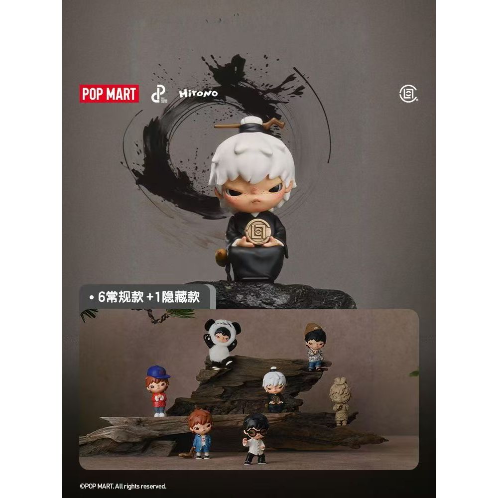 Popmart Hirono x CLOT series จี้กล่องตาบอดของเล่นศิลปะอย่างเป็นทางการ pop mart ของขวัญวันวาเลนไทน์ของแท้อย่างเป็นทางการ