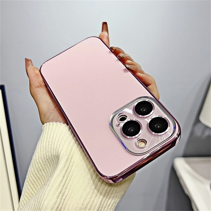 มีโลโก้เคสโทรศัพท์อะคริลิคหรูหราสําหรับ ไอโฟน 11 12 13 14 15 16 มือโปร สูงสุด 14 15 16บวกกับเลเซอร์ซีดีเนื้อเคสป้องกันกล้องความงามกันกระแทก ขอบนุ่มฮาร์ดพนัก