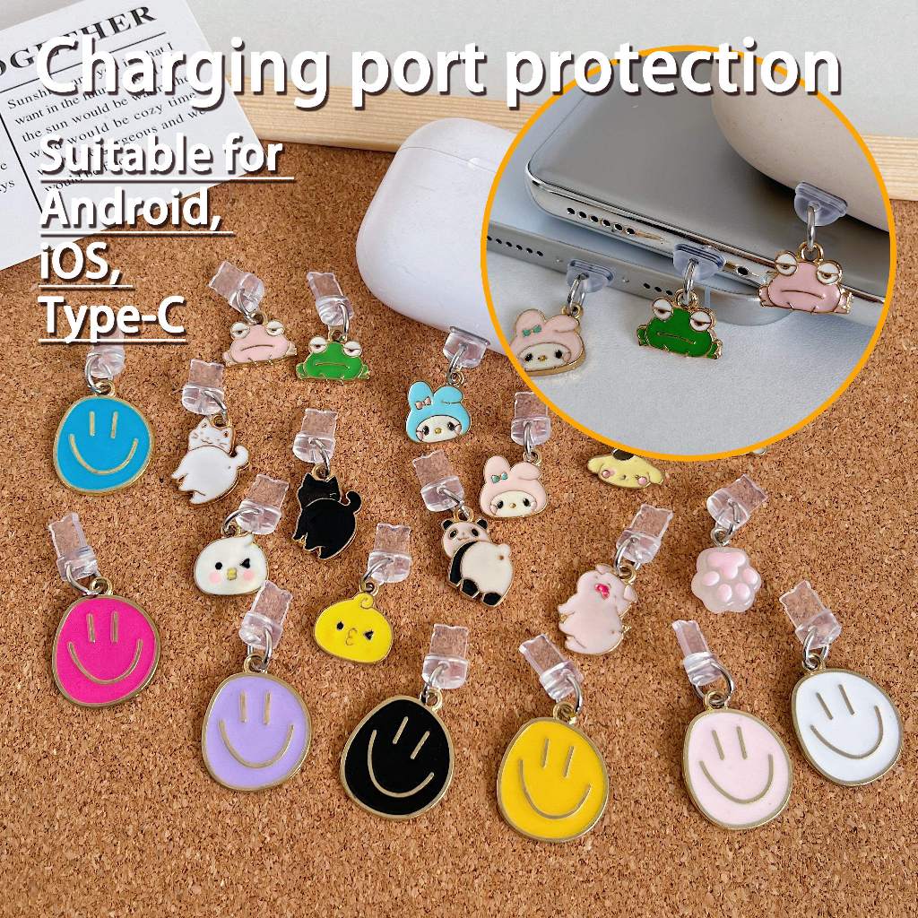 การป้องกันพอร์ตชาร์จเหมาะสําหรับ Android, iOS, Type-C, เข้ากันได้กับ iPhone 16 15 14 13 12 11 Pro Max, ปลั๊กกันฝุ่นโทรศัพท์,