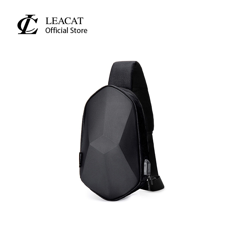 Leacat กระเป๋าคาดอก กระเป๋าสะพายไหล่ โพลีเฮดรอน กันน้ํา สําหรับผู้ชาย ผู้หญิง เหมาะกับการพกพาเดินทาง ตั้งแคมป์