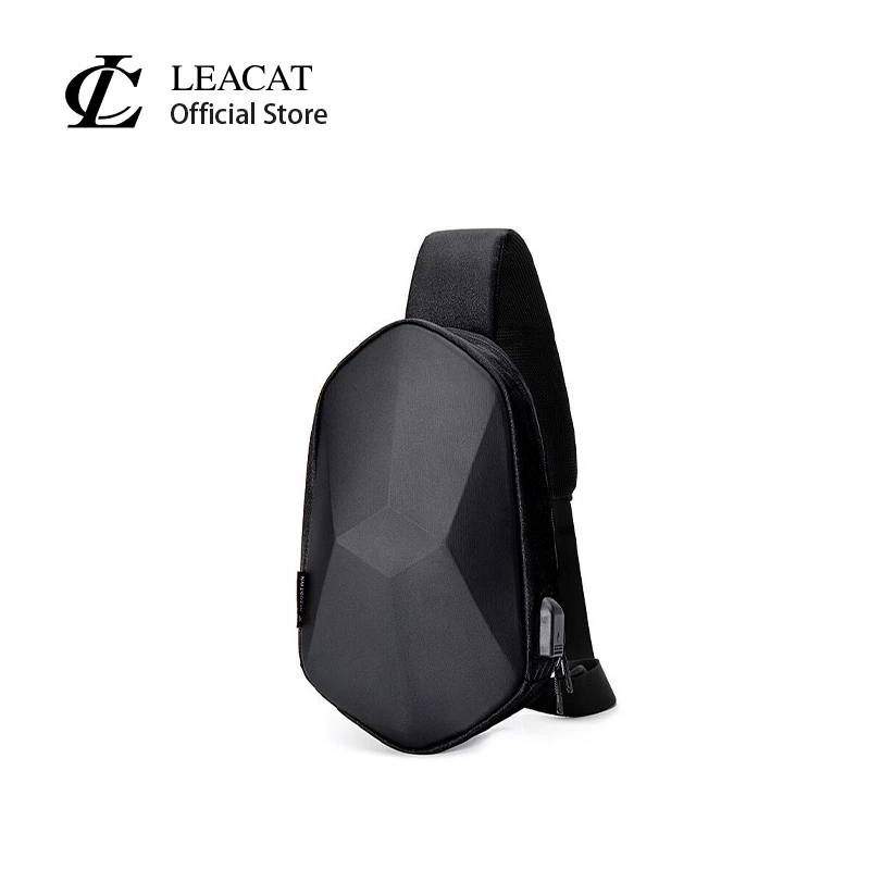 Leacat กระเป๋าคาดอก กระเป๋าสะพายไหล่ โพลีเฮดรอน กันน้ํา สําหรับผู้ชาย ผู้หญิง เหมาะกับการพกพาเดินทาง ตั้งแคมป์