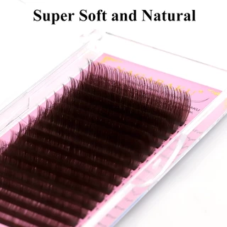 NAGARAKU ผสม 7 ~ 15 มม.ขนตาผ้าไหม Lashes False Mink สีปลอมธรรมชาติ EyeLash สีน้ําตาล