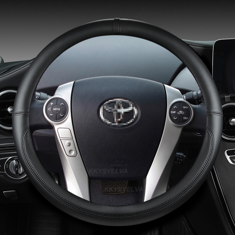 หนังไมโครไฟเบอร์พวงมาลัยรถสําหรับ Toyota Prius 30 20 Prius V Prius C Prius Prime นวดอุปกรณ์เสริมอัตโ