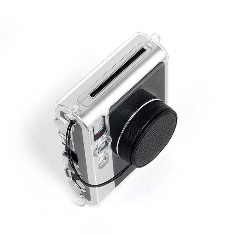 ใหม่ EVO PU หนังเลนส์ฝาครอบ Anti Loss เชือกสําหรับกล้อง Fujifilm Instax Mini EVO