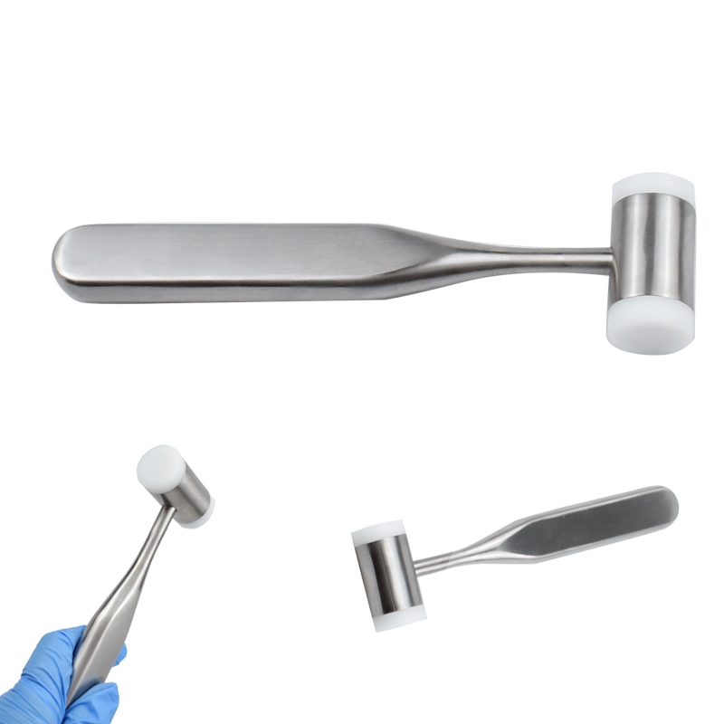 ทันตกรรมรากฟันเทียมกระดูก ค้อน ค้อน สองหัวเปลี่ยนแผ่นสแตนเลสจับฟันผ่าตัดทันตแพทย์สกัดเครื่องมือ