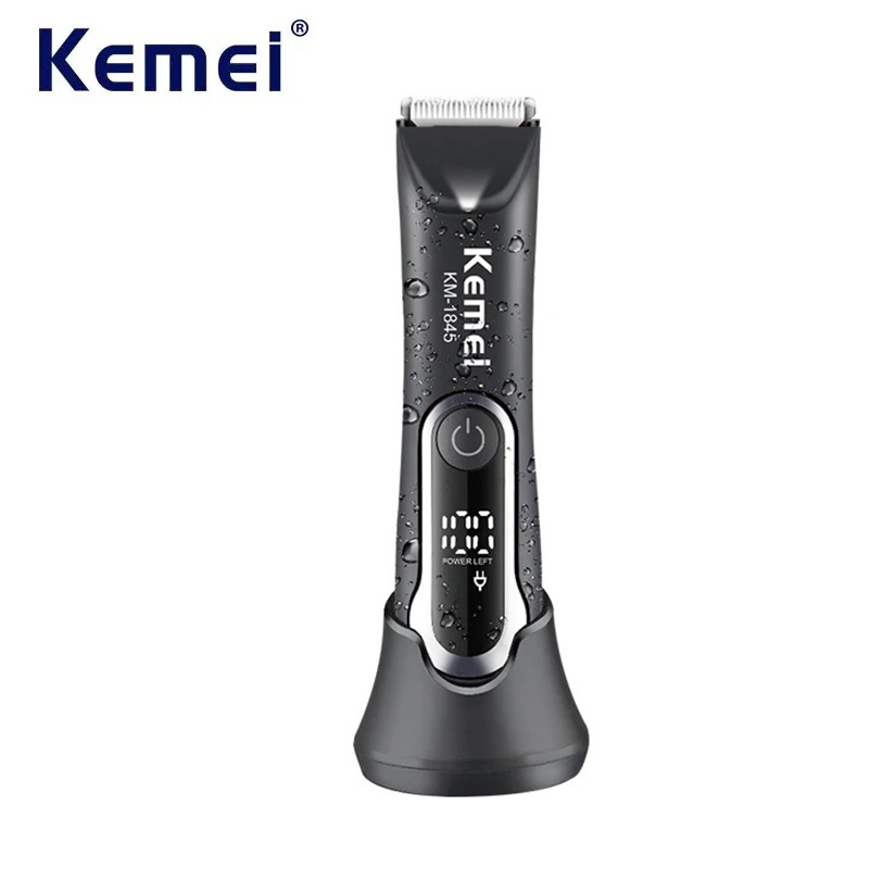 Kemei Groin ผม Trimmer ผู้ชายปัตตาเลี่ยนไฟฟ้ากันน้ํา Ball Trimmer สําหรับ Pubic/Body Grooming Kit สุขอนามัยมีดโกนใบมีดเซรามิค
