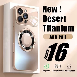 Magnetic Hard case สําหรับ iPhone 15 14 PRO MAX 14 Plus 13 12 16 PRO MAX 11 Anti drop กล้องเลนส์ป้องกันไร้สายชาร์จกันกระแทกปลอก