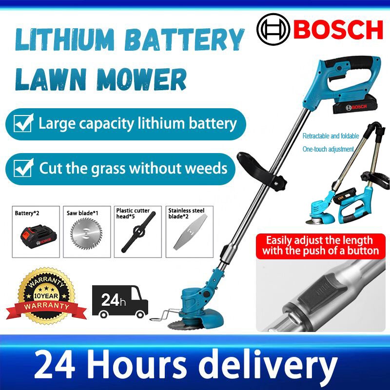 Bosch พับ Mesin Rumput เครื่องตัดหญ้าไฟฟ้า 9980VF หญ้าไร้สายพับ Mesin รัมพุตเครื่องตัดหญ้าไร้สาย Pem
