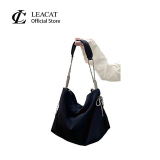 Leacat กระเป๋าสะพายไหล่ ทรงโท้ท ขนาดใหญ่ จุของได้เยอะ สไตล์เกาหลี สําหรับนักเรียน