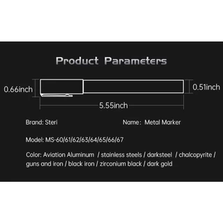 Sedi Metal Marker Model โครงสร้างภายใน Pluke Coloring High Power Tube Coating Modification Self-Leveling Metallic Color Texture Adhesion