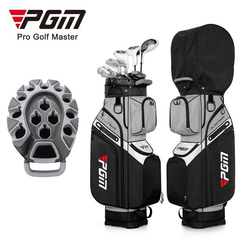 PGM GOLF รูปแบบใหม่ 14 ไม้กอล์ฟแบ่งถุงกอล์ฟกันน้ำออกแบบถุงเก็บที่ถอดออกได้อิสระ