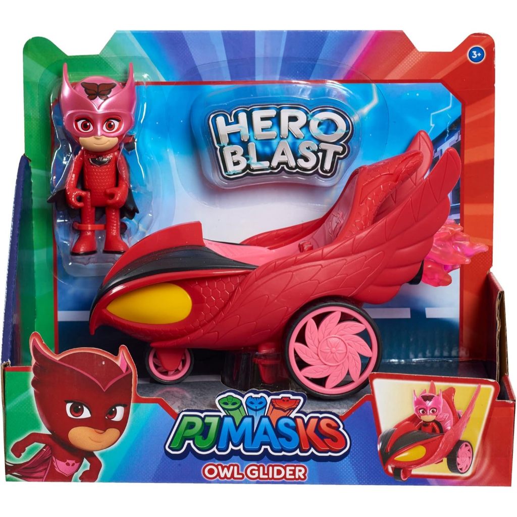 Pj Masks Hero Blast Vehicles - ชุดแอ็คชั่นและยานพาหนะนกฮูก