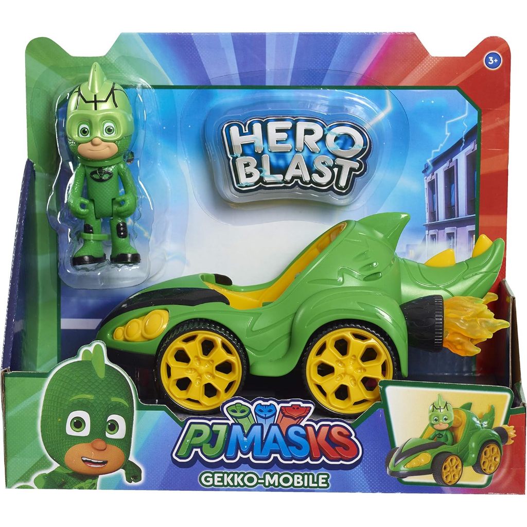 Pj Masks Hero Blast Vehicles - ชุดฟิกเกอร์และยานพาหนะ Gekko