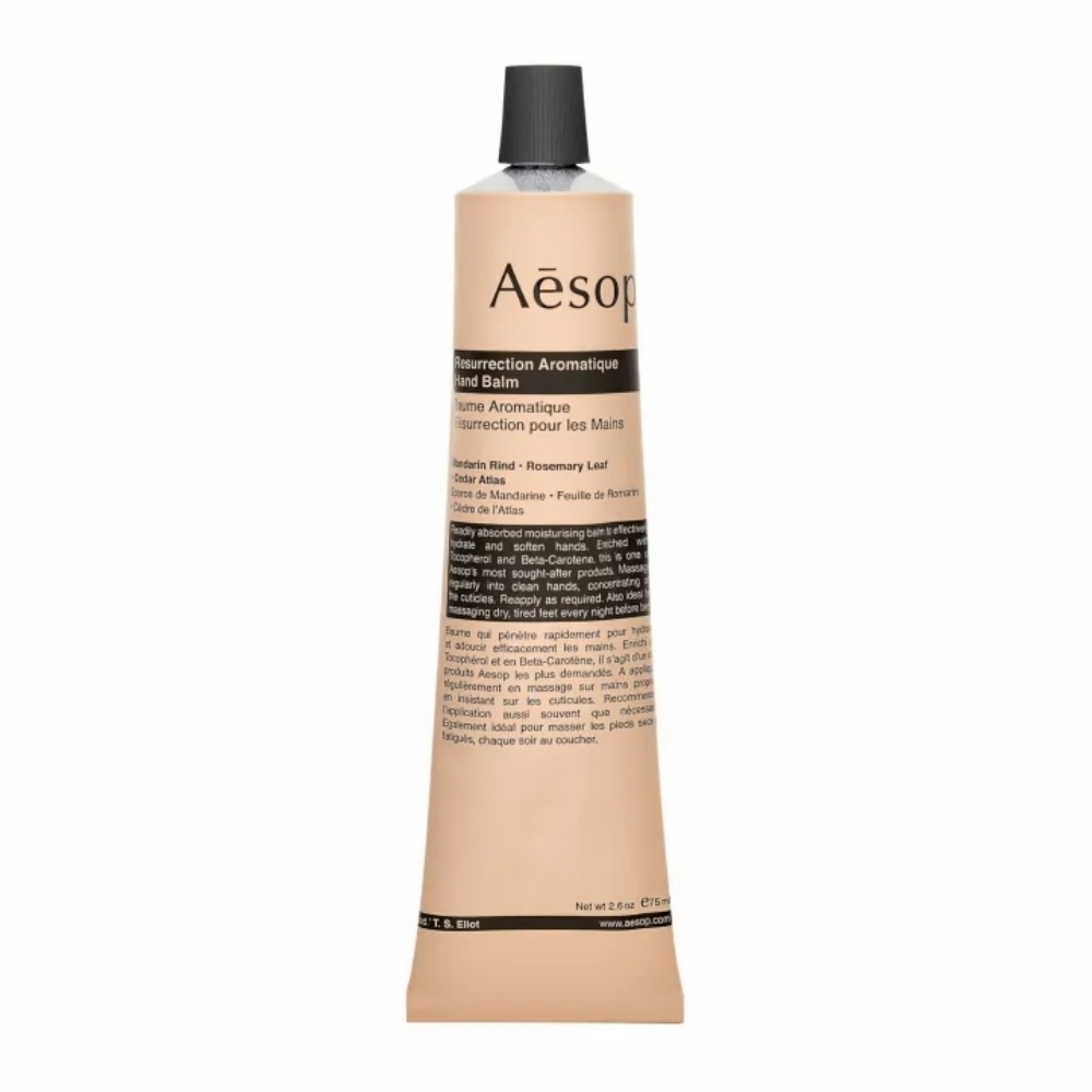Aesop Resurrection Aromatique Hand Balm | บาล์มที่อุดมไปด้วยให้ความชุ่มชื้นสําหรับมือและหนังกําพร้า 75มล