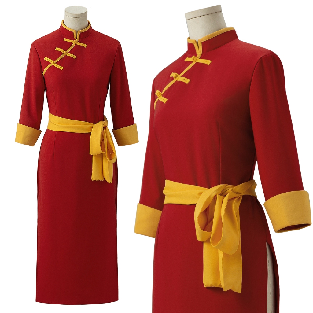 Holoun Gintama มังงะอะนิเมะ Kagura คอสเพลย์เครื่องแต่งกาย Cheongsam ผู้นําเครื่องแบบอะนิเมะญี่ปุ่น