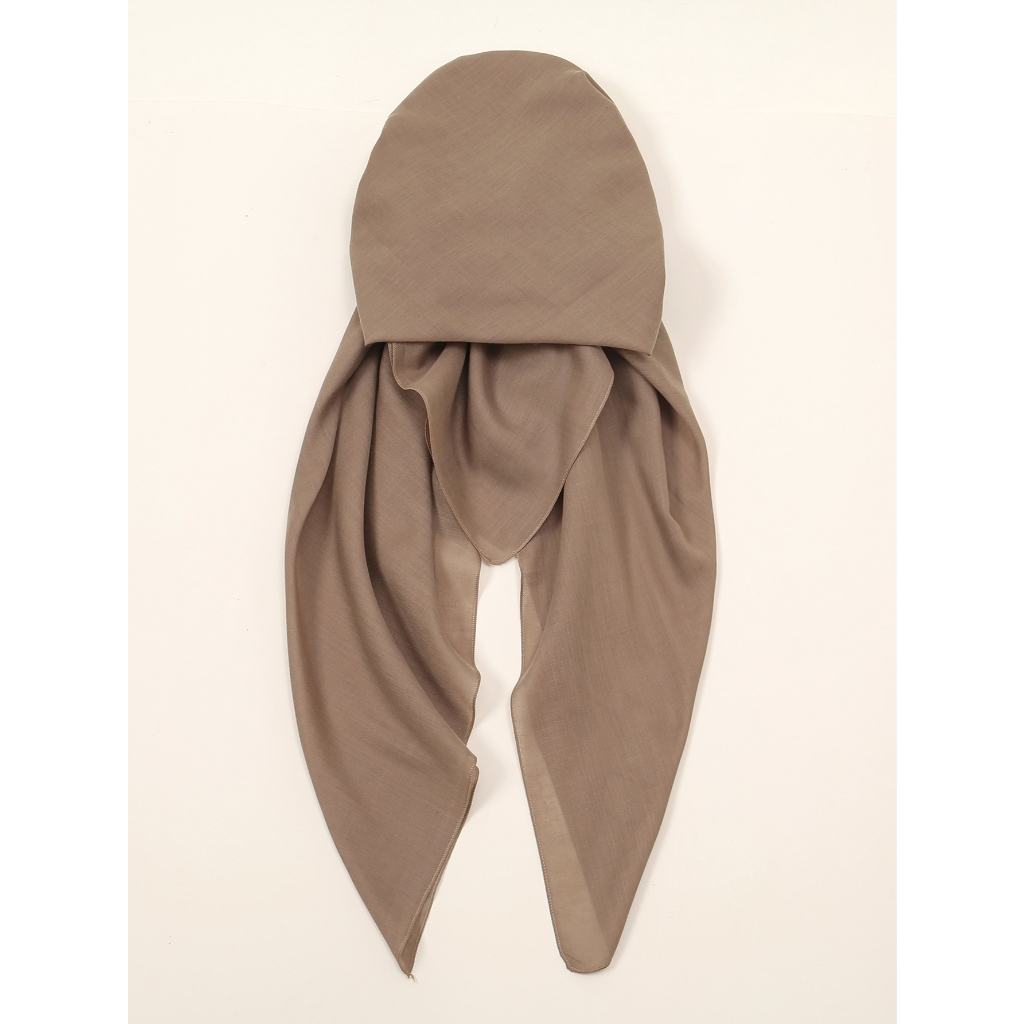Laven นุ่มยาวสองหางผ้าพันคอผ้าฝ้ายธรรมดาหมวกหมวก Headscarf Underscarf หมวก Turbante Hijab