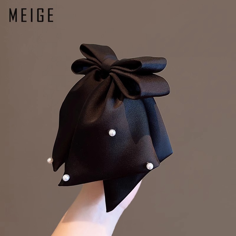 T Classy Bow คลิปหญิงซาตินริบบิ้น High-End หางม้า Shark คลิป Hairpin อุปกรณ์เสริมผม - รูปที่ 3