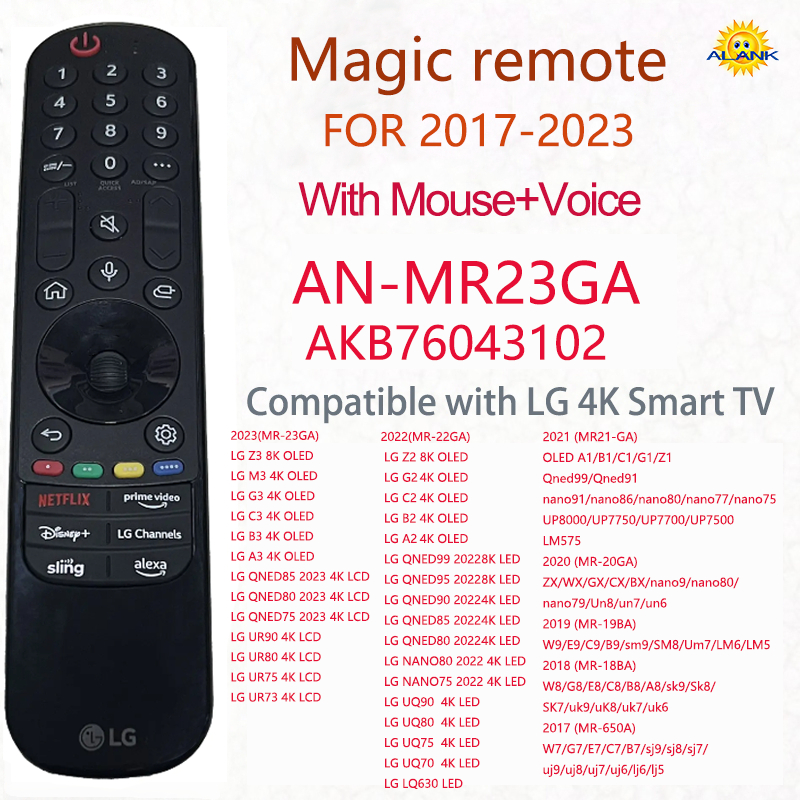 ของแท้ Magic Remote รีโมท รีโมททีวี LG Smart TV 4K สั่งงานด้วยเสียง /เมาส์ MR23GA AKB76043102 2017-2023สไตล์