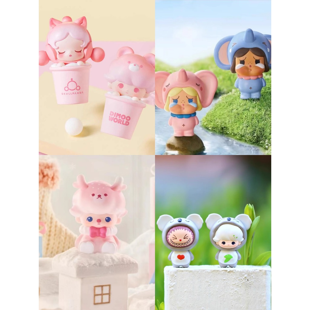 Pop MART POP BEAN CRYBABY ชุดช้าง DIMOOคริสต์มาสลาบู