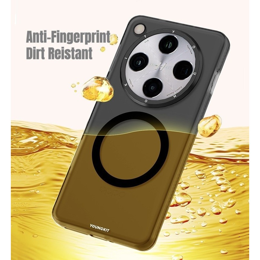 Youngkit เคสแม่เหล็กทรายซ่อนสำหรับ OPPO X9 X8 Pro Ultra -ฝ้าด้านกันกระแทกป้องกันการตกป้องกันลายนิ้วมือปลอกบาง - รูปที่ 5