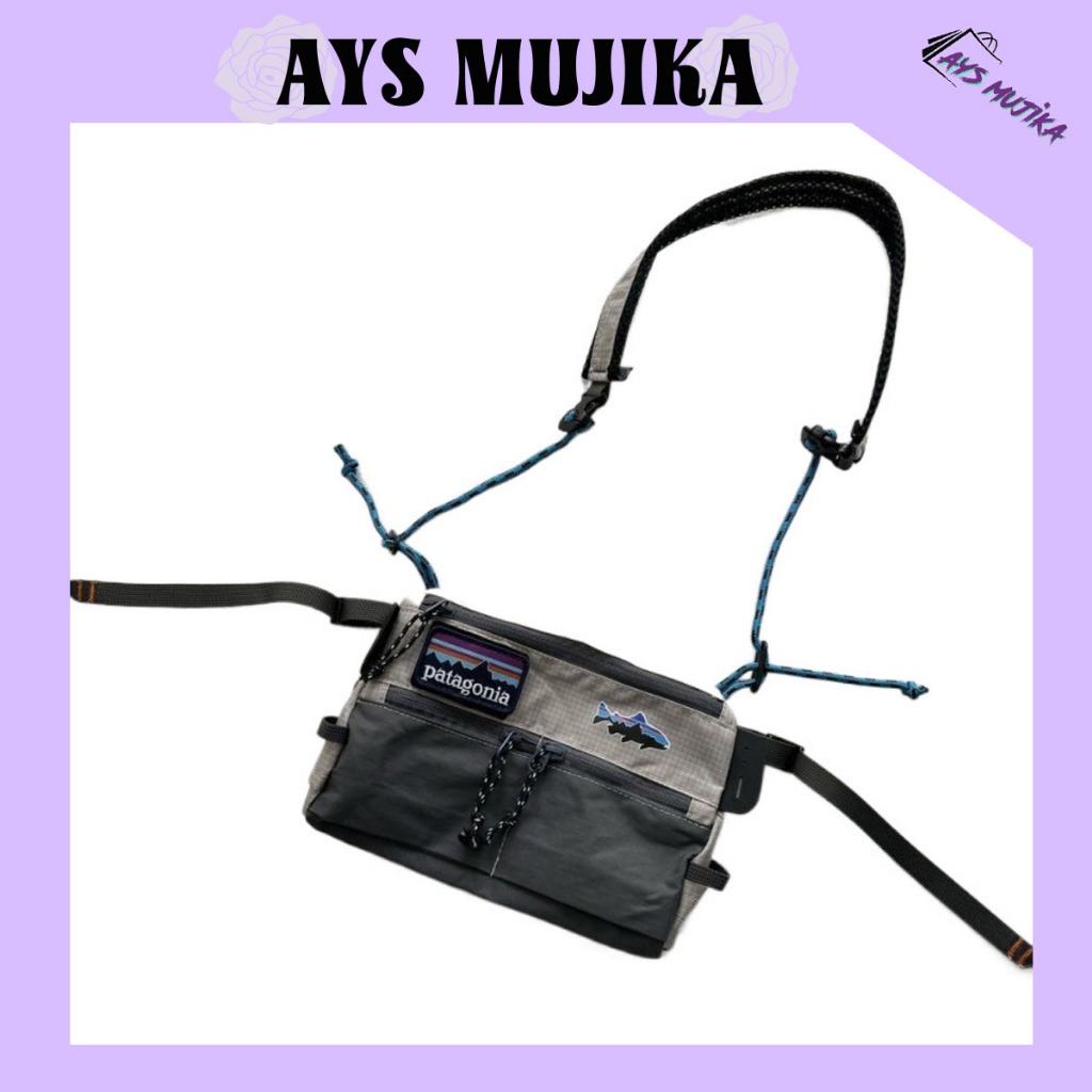 (COD )Patagonia กระเป๋าสะพายข้างแฟชั่น ใหม่ กระเป๋าสะพายไหล่ สะพายข้าง ลายปลาบิน