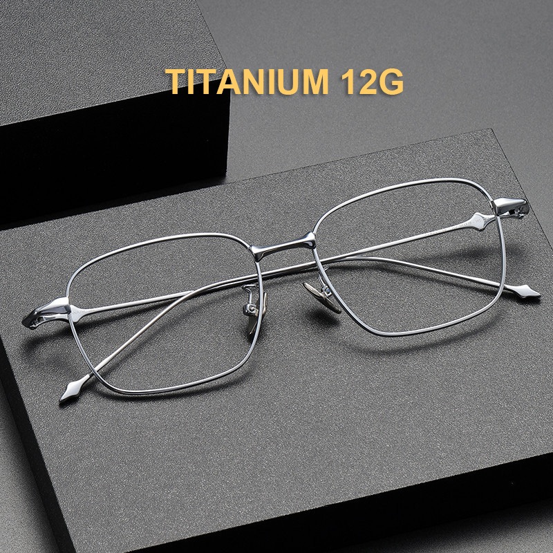 Ultra Light Pure Titanium กรอบแว่นตาผู้หญิงที่มีชื่อเสียงยี่ห้อ Eyeframe ชายอินเทรนด์สแควร์ Anti Blue Light แว่นตา Ad-702
