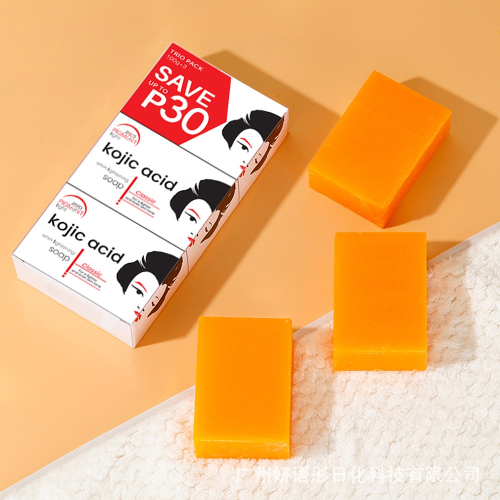 สบู่ Kojie San Skin Brightening – สบู่กรดโคจิกดั้งเดิมที่ลดจุดด่างดํา Hyper-pigmentation และสบู่ผิวเสียหายประเภทอื่น ๆ