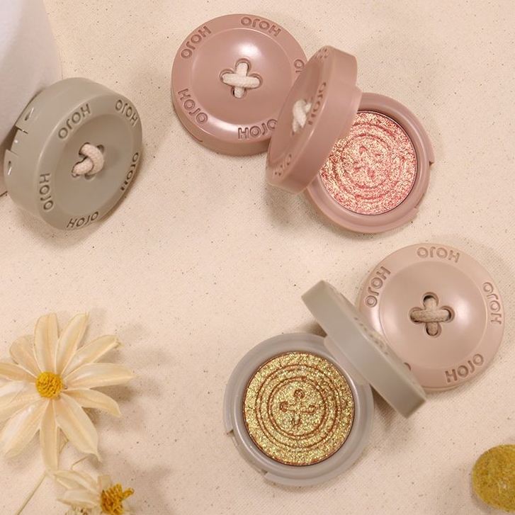 HOJO Monochrome Eyeshadow Matte, Flashing Pearlescent Mini Eyeshadow Palette in Super Hot