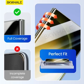 BKWHALE ฟิล์มป้องกันหน้าจอโค้ง สำหรับ Samsung Galaxy S24 Ultra S23 Ultra S22/S21/S20/Note20 Ultra HD ฟิล์มนุ่มใส