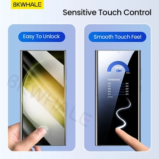 BKWHALE ฟิล์มป้องกันหน้าจอโค้ง สำหรับ Samsung Galaxy S24 Ultra S23 Ultra S22/S21/S20/Note20 Ultra HD ฟิล์มนุ่มใส