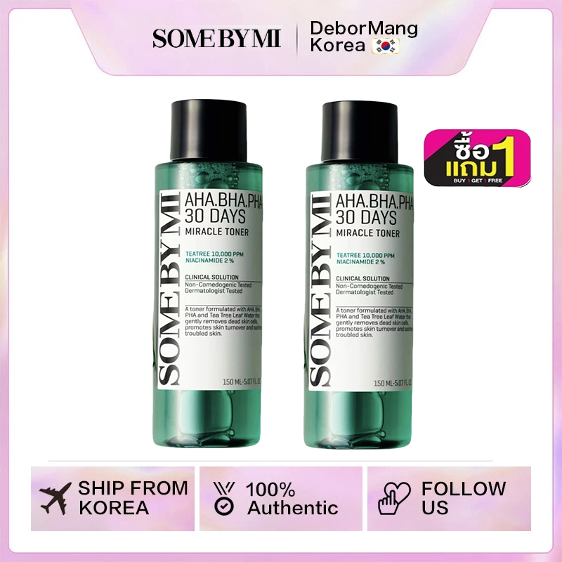 【ซื้อ 1 แถม 1】SOME BY MI AHA-BHA-PHA 30DAYS MIRACLE TONER 150 ml โทนเนอร์ลดสิว ผลัดเซลล์ผิว