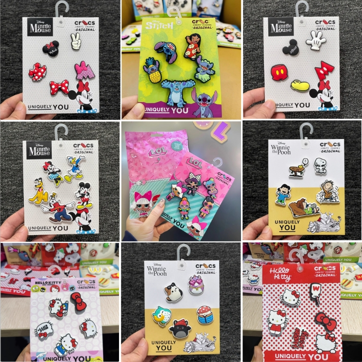 ชุด Crocs Jibbitz ใหม่ อุปกรณ์เสริมรองเท้ารูดอกไม้รองเท้า ดอกไม้รองเท้า/SET