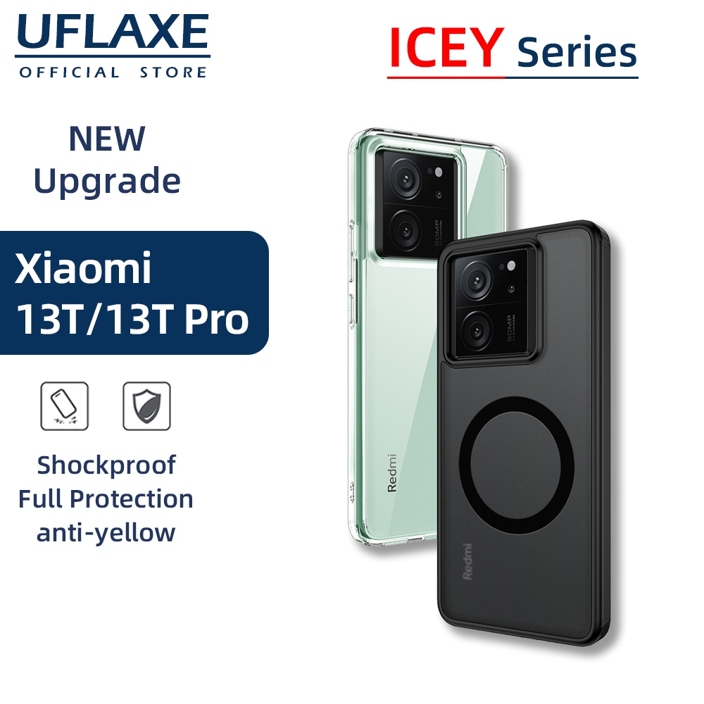 UFLAXE ICEY เคสแม่เหล็กสำหรับ Xiaomi 13T / Xiaomi 13T Pro - เคสโทรศัพท์ใสผิวด้าน เคสแข็งกันกระแทก