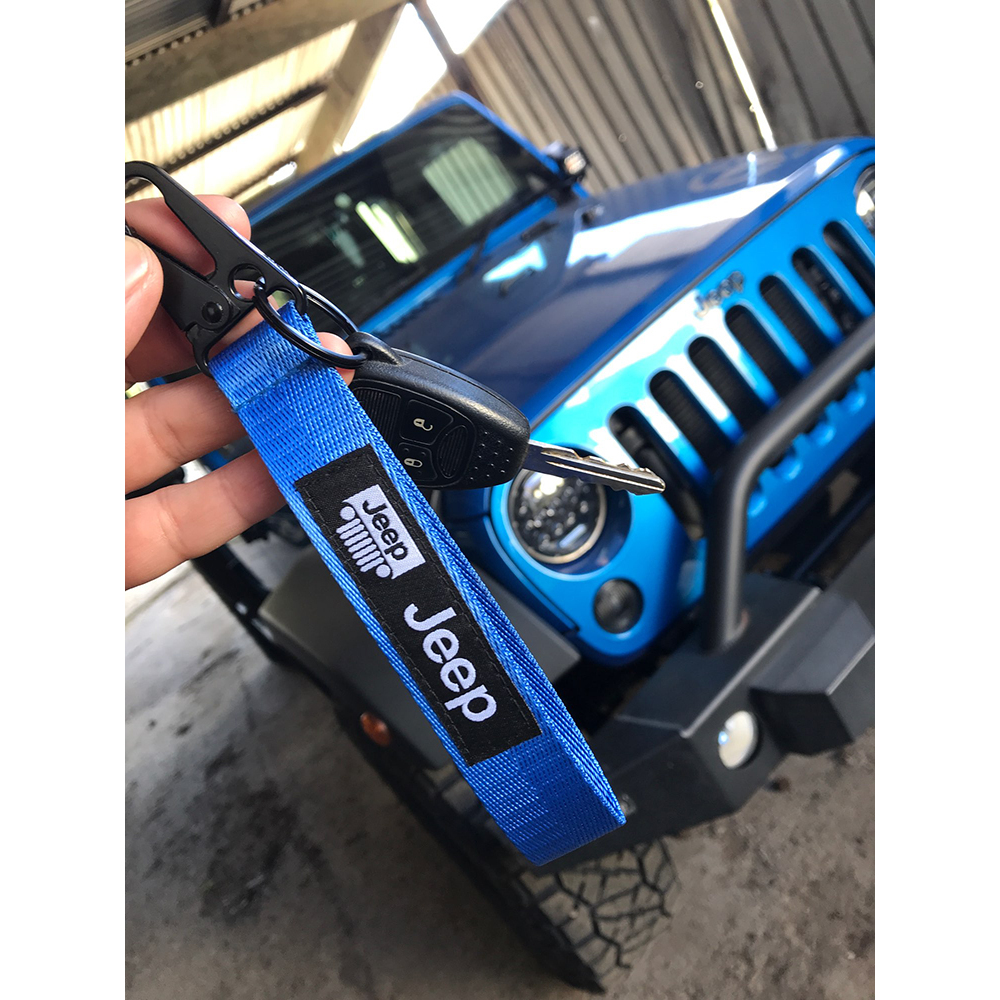 Jeep พวงกุญแจ Eagle Beak พวงกุญแจแถบเย็บปักถักร้อย Wrangler JK TJ Renegade Grand Cherokee เข็มทิศ 4X4
