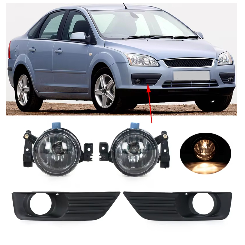 ฝาครอบไฟตัดหมอกด้านหน้าสําหรับ Ford Focus 2005 2006 รถ Abs ไฟตัดหมอกกรอบ Trim