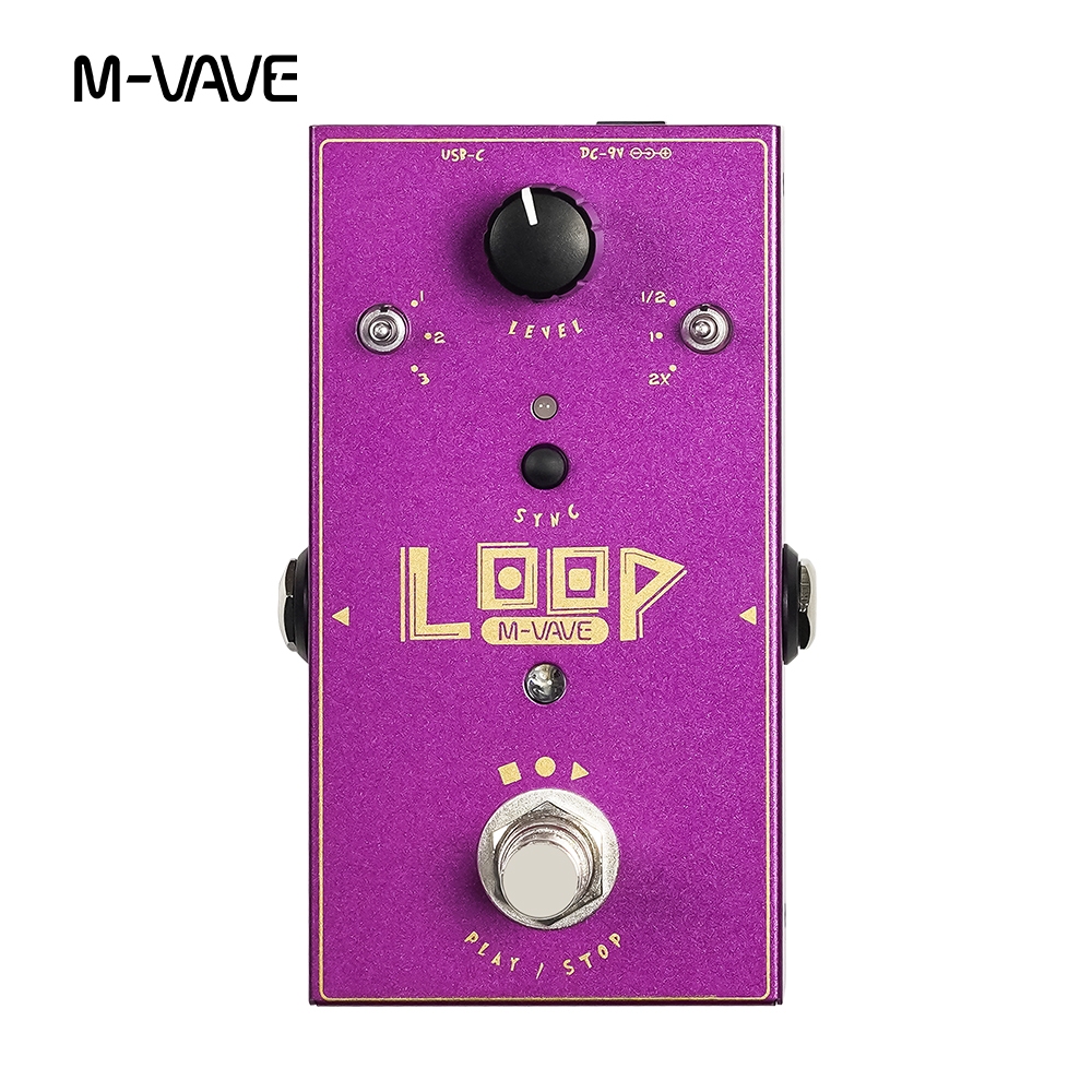 M-vave Loop II Looper Pedal,3 ห่วงสูงสุด 11 นาทีเวลาบันทึก,3-Speed Control Looper กีตาร์ Effect Peda