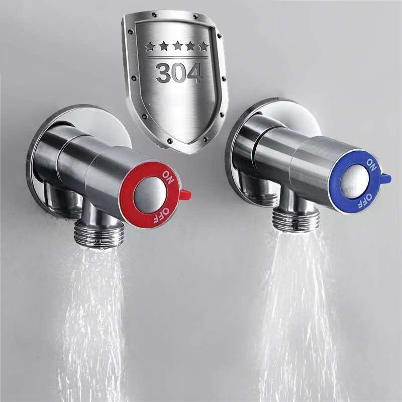304เครื่องทําน้ําอุ่นสแตนเลสวาล์วน้ําห้องน้ําในครัวเรือนวาล์วหยุดน้ําก๊อกน้ําสวิทช์ทองแดงทั้งหมดหนาระเบิด @-