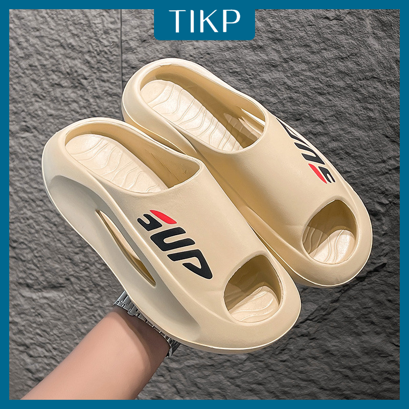 Tikp รองเท้าผู้หญิงรองเท้าแตะกันลื่นแฟชั่นสวมใส่ด้านนอกรองเท้าแตะคู่ที่เรียบง่ายรองเท้าแตะ size36-45