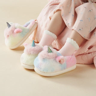 รองเท้าแตะ ผ้าฝ้าย ลายยูนิคอร์นมาริโอ้น่ารัก เหมาะกับใส่ในบ้…