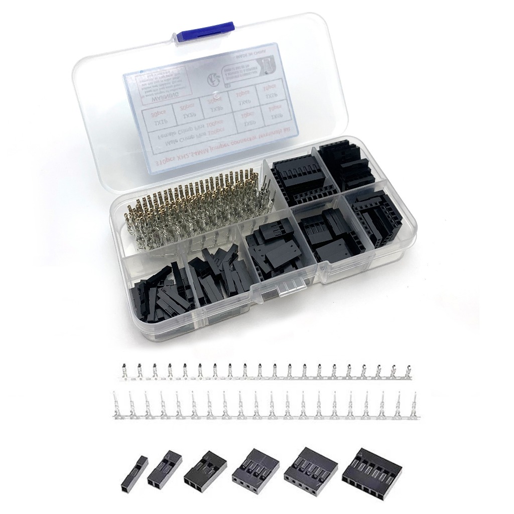 310pcs 2.54mm 1Pin 2Pin 3Pin 4Pin 5Pin 6Pin 8pin ชายหญิง Dupont Wire Jumper และหญิง Header Connector Housing MIX ชุดกล่อง