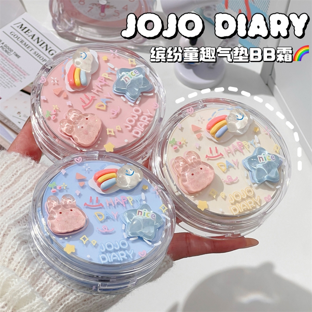 Jojo DIARY Moisturizing Air Cushion Cream 15g Natural Smooth Cover Facial Blemished กันน้ํา กันเหงื่อ BB Cream JJ-077