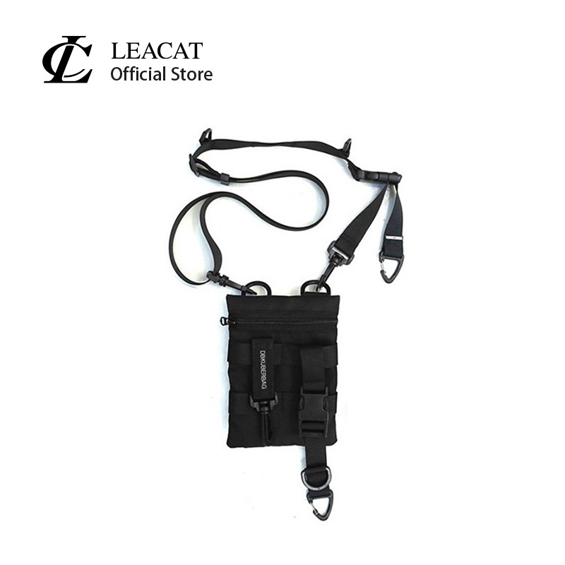 Leacat กระเป๋าคาดเอว ใส่โทรศัพท์มือถือ สไตล์ฮิปฮอป สตรีท แฟชั่น ใส่เครื่องมือทางยุทธวิธี
