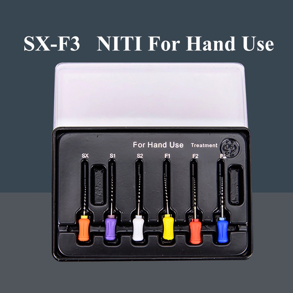 21 มม./25 มม./ Super Rotary ไฟล์ทันตแพทย์ Root Canal Shaping Finishing เครื่องมือ 6 ชิ้น/กล่องทันตกรรมมือใช้ NITI ไฟล์