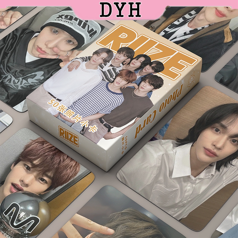 Dyh 50 ชิ ้ น/box RIIZE Laser Card Photocards LOMO Card อัลบั ้ ม KPOP