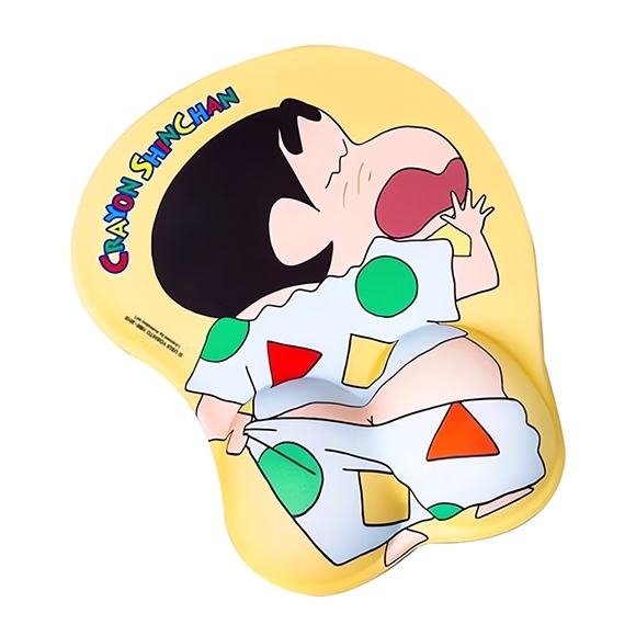 พร้อมส่ง แผ่นรองเมาส์ซิลิโคน แผ่นรองเมาส์ชินจัง ลายการ์ตูนน่ารักง 3D กันลื่น พร้อมซิลิโคนรองข้อมมือ