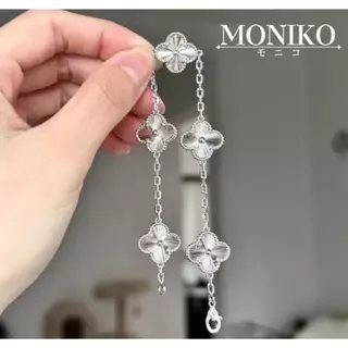 MONIKO สร้อยข้อมือโคลเวอร์สี่ใบนำโชค สร้อยข้อมือทอง สร้อยข้อมือเงิน ของขวัญ วันเกิด Gift