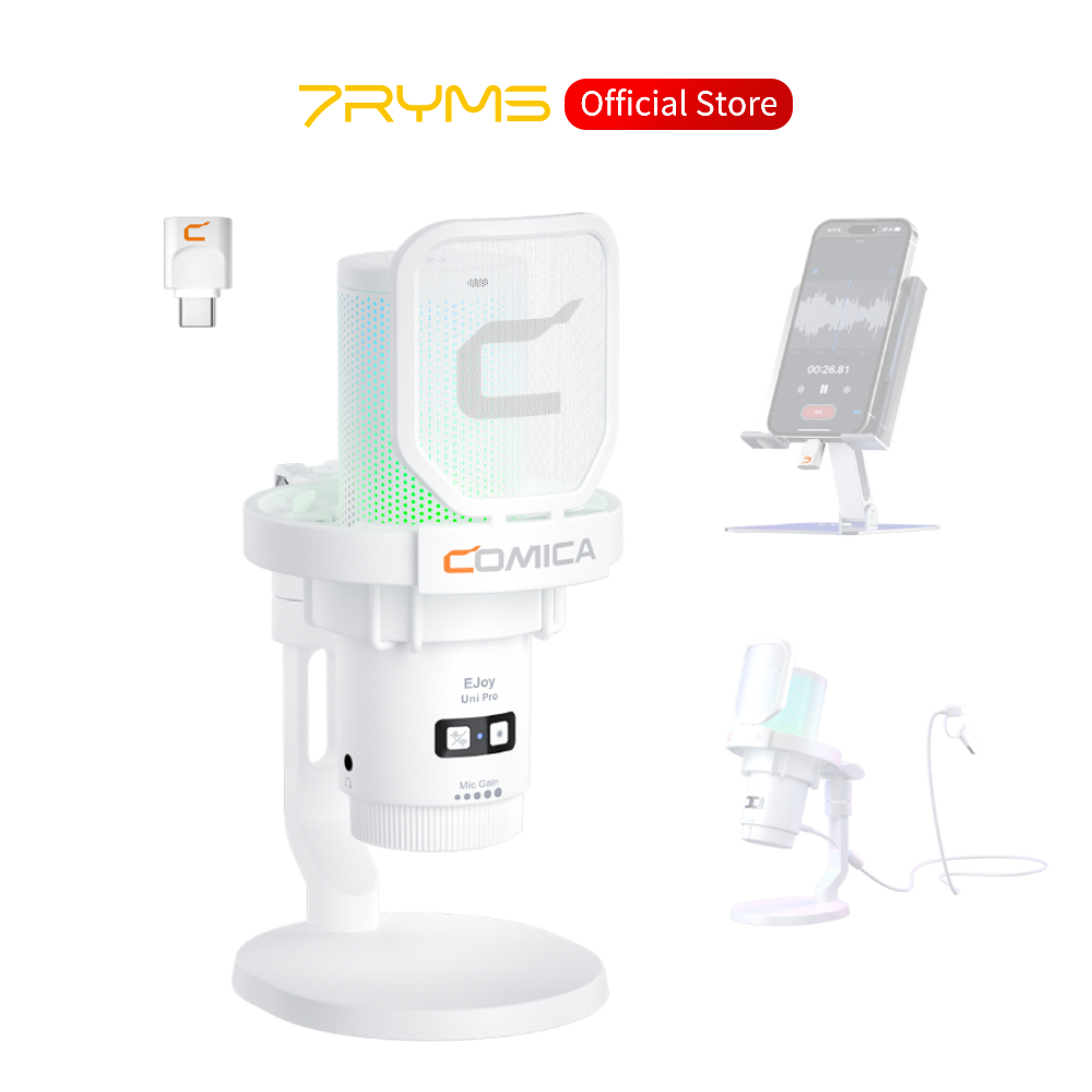 Comica Ejoy Uni PRO ไมโครโฟน USB คอนเดนเซอร์ไร้สายสําหรับสมาร์ทโฟนแล็ปท็อปพีซี, ไมโครโฟนสําหรับเล่นเ