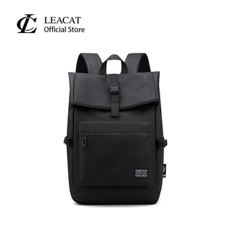 Leacat กระเป๋าเป้สะพายหลัง กระเป๋านักเรียน น้ําหนักเบา เรียบง่าย สําหรับผู้ชาย (15.6 นิ้ว)