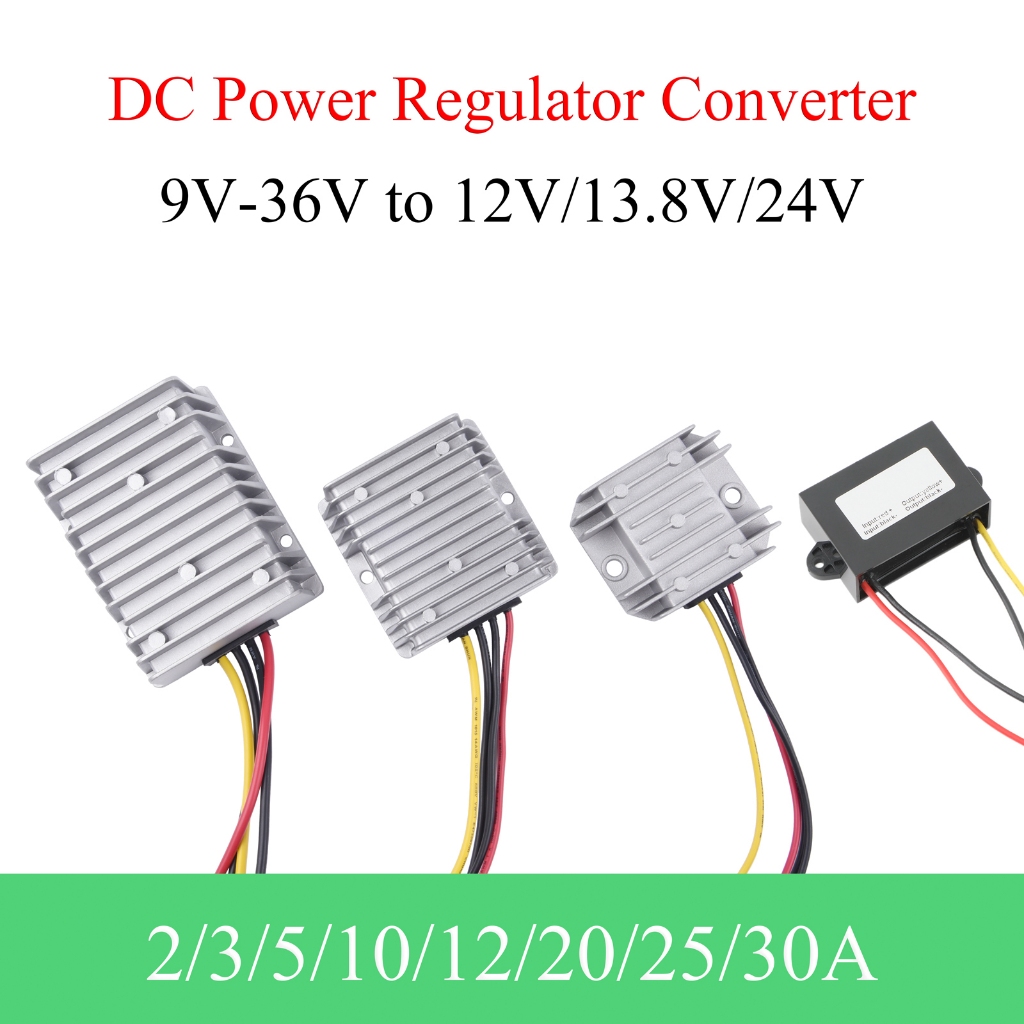 Dc Power Converter 9V/18V-36V ถึง 12V/24V Boost Buck Converter โมดูลควบคุมแรงดันไฟฟ้ายานยนต์