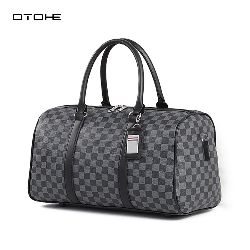 OTOHE กระเป๋าเดินทางกระเป๋าเดินทาง PU หนังฟิตเนสกระเป๋ากีฬากลางแจ้งแฟชั่นแบบพกพา